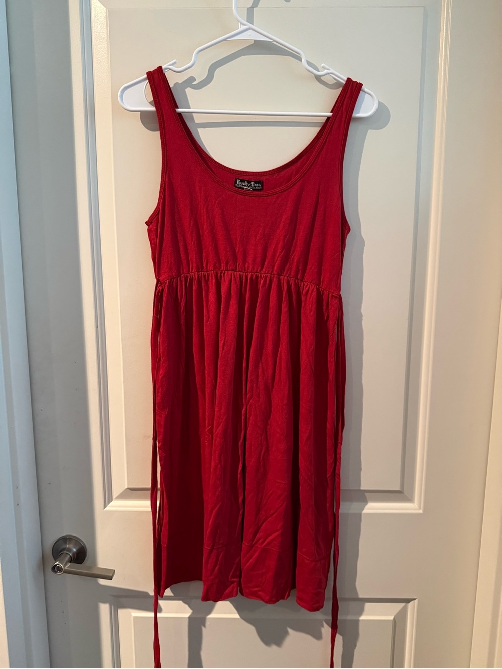 Vintage 90s Lucky Tees Red Sleeveless Mini Dress